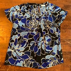 Liz Claiborne SZ M blue/black blouse